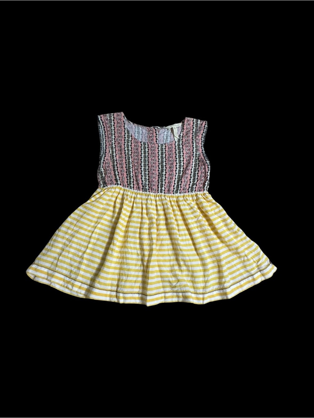 Matilda Jane Pink Patterned Bodice with Yellow Striped bottom